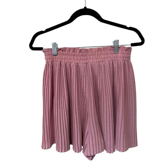 Zara Pink Pleated High Waisted Pull On Shorts Size XS Barbie Core Bratz - Picture 6 of 8